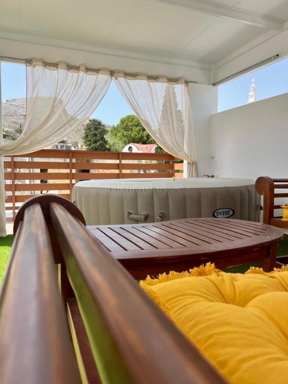 Villa Patitiri Traditional House With Hot Tub Archangelos  Exterior photo